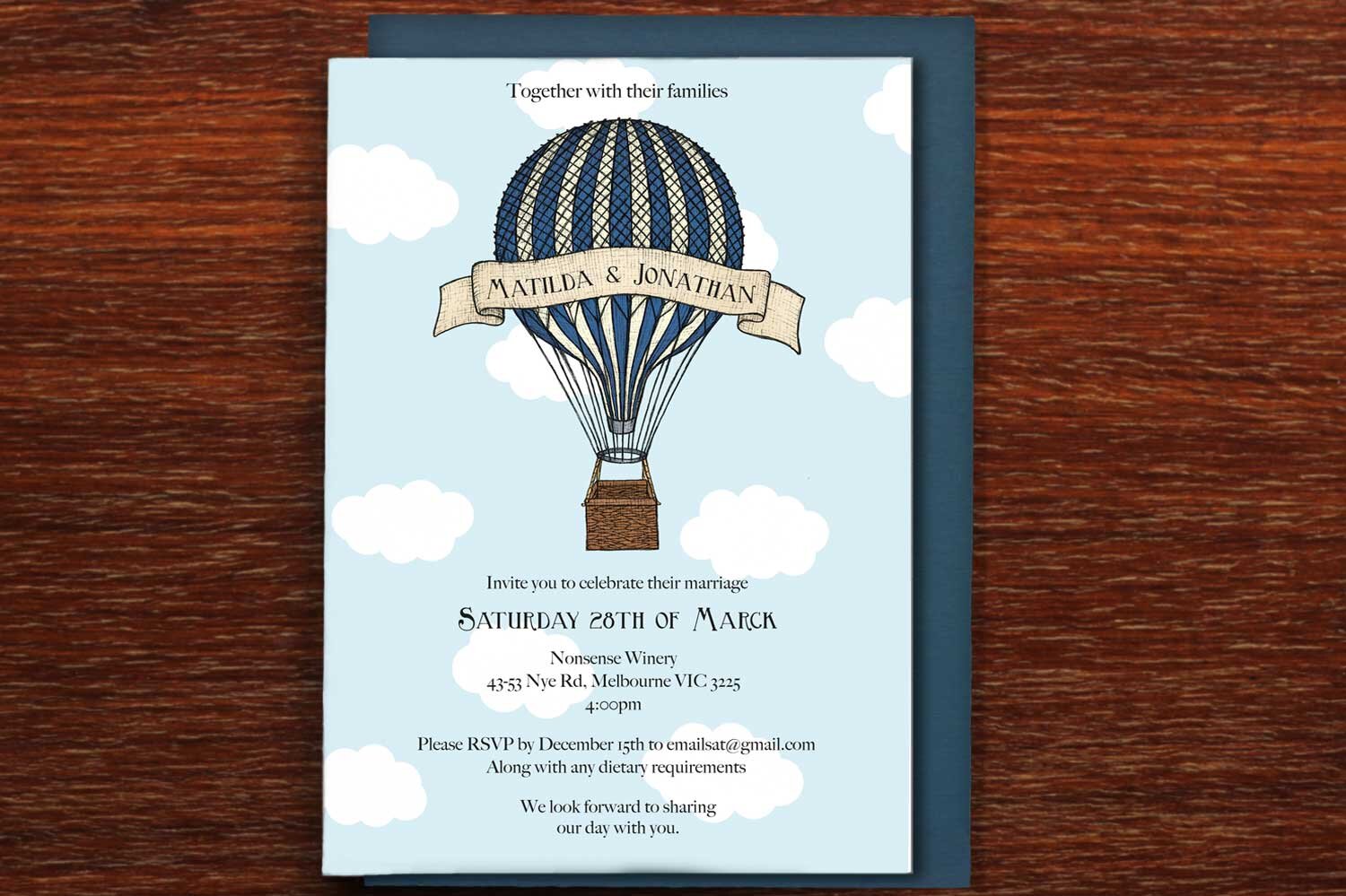 Birds &amp; Balloons - Wedding Invitation