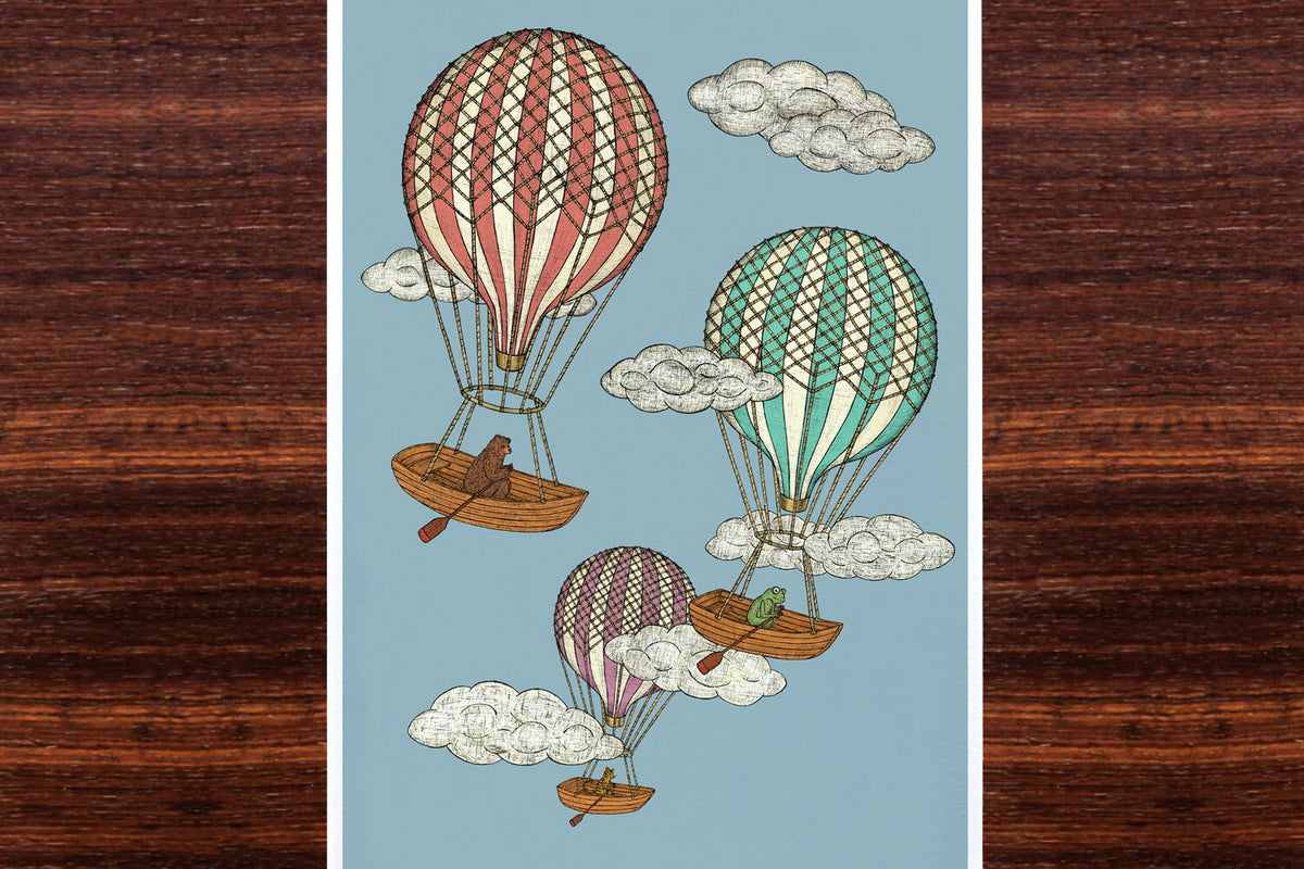 Rowboat Balloons - Children's Wall Art