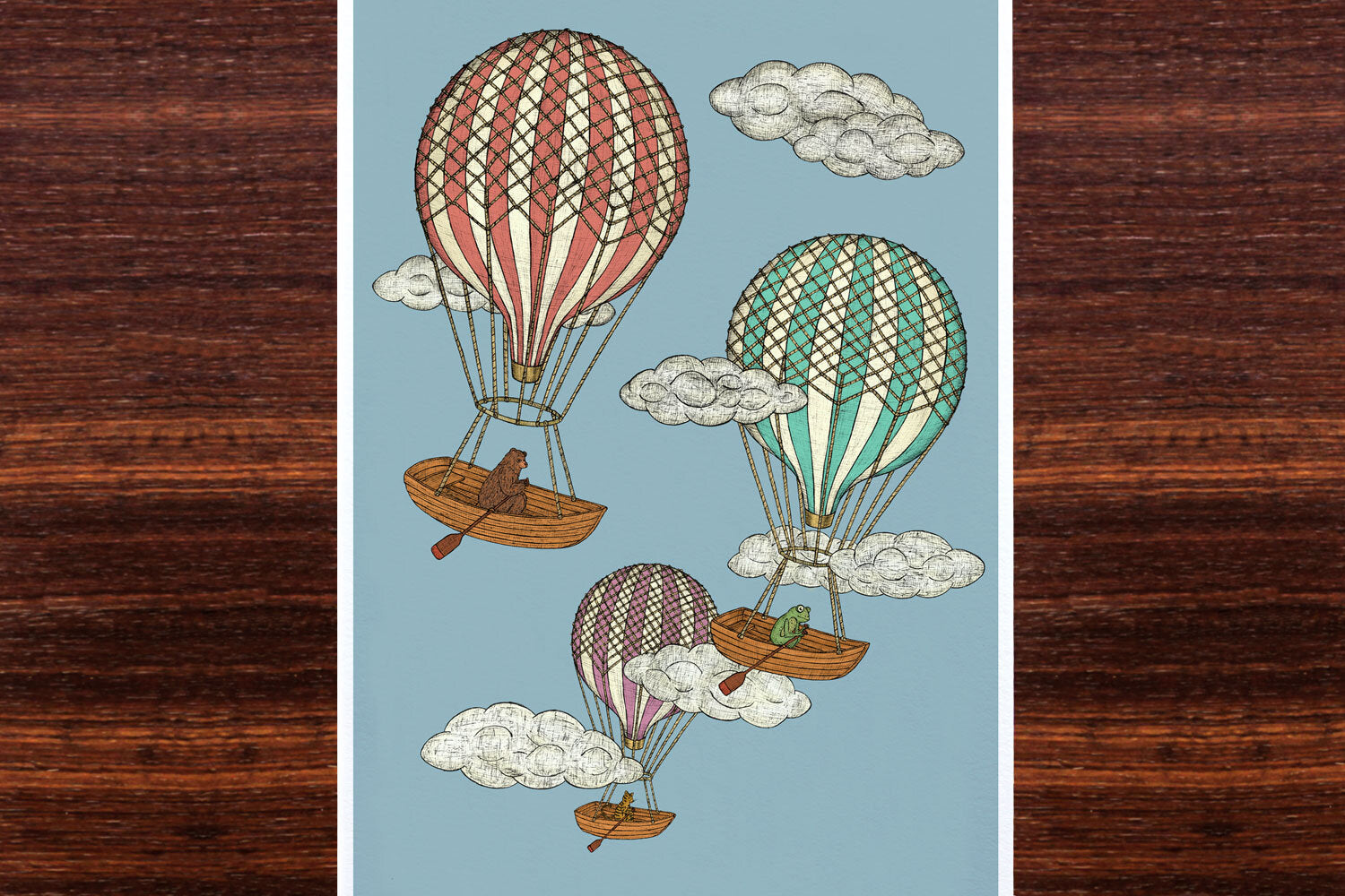 Rowboat Balloons - Children's Wall Art