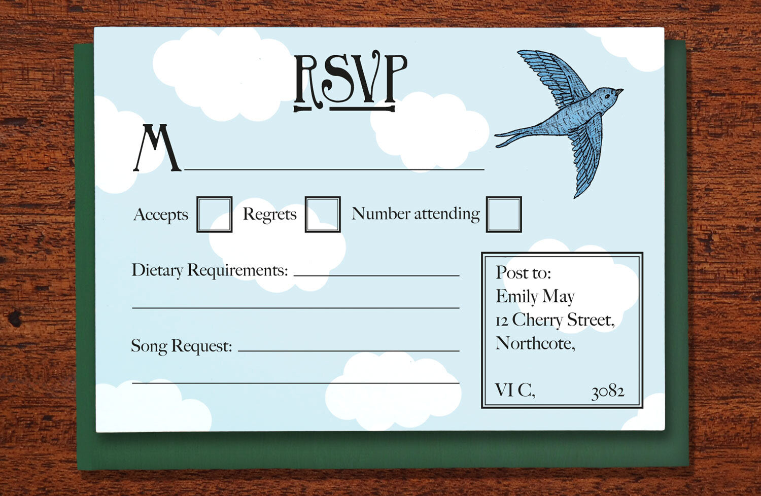 Birds &amp; Balloons - Wedding RSVP