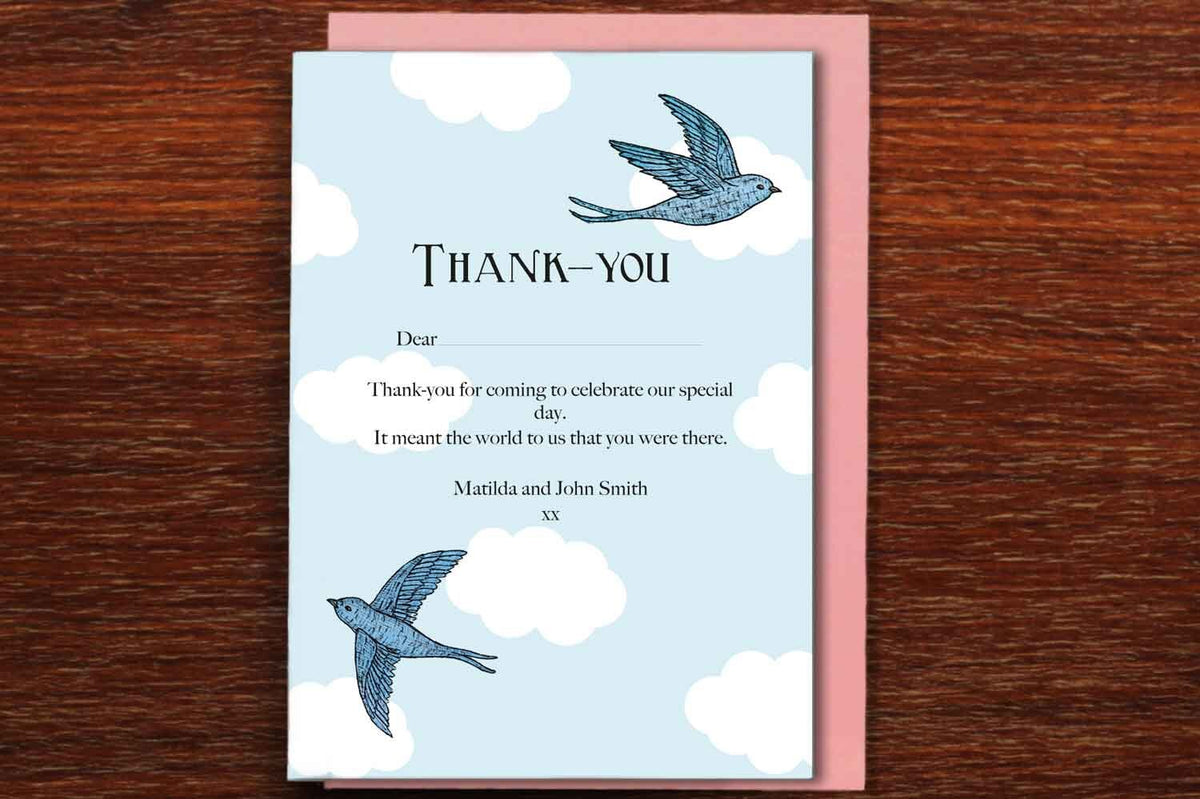 Birds & Balloons - Wedding Thank You