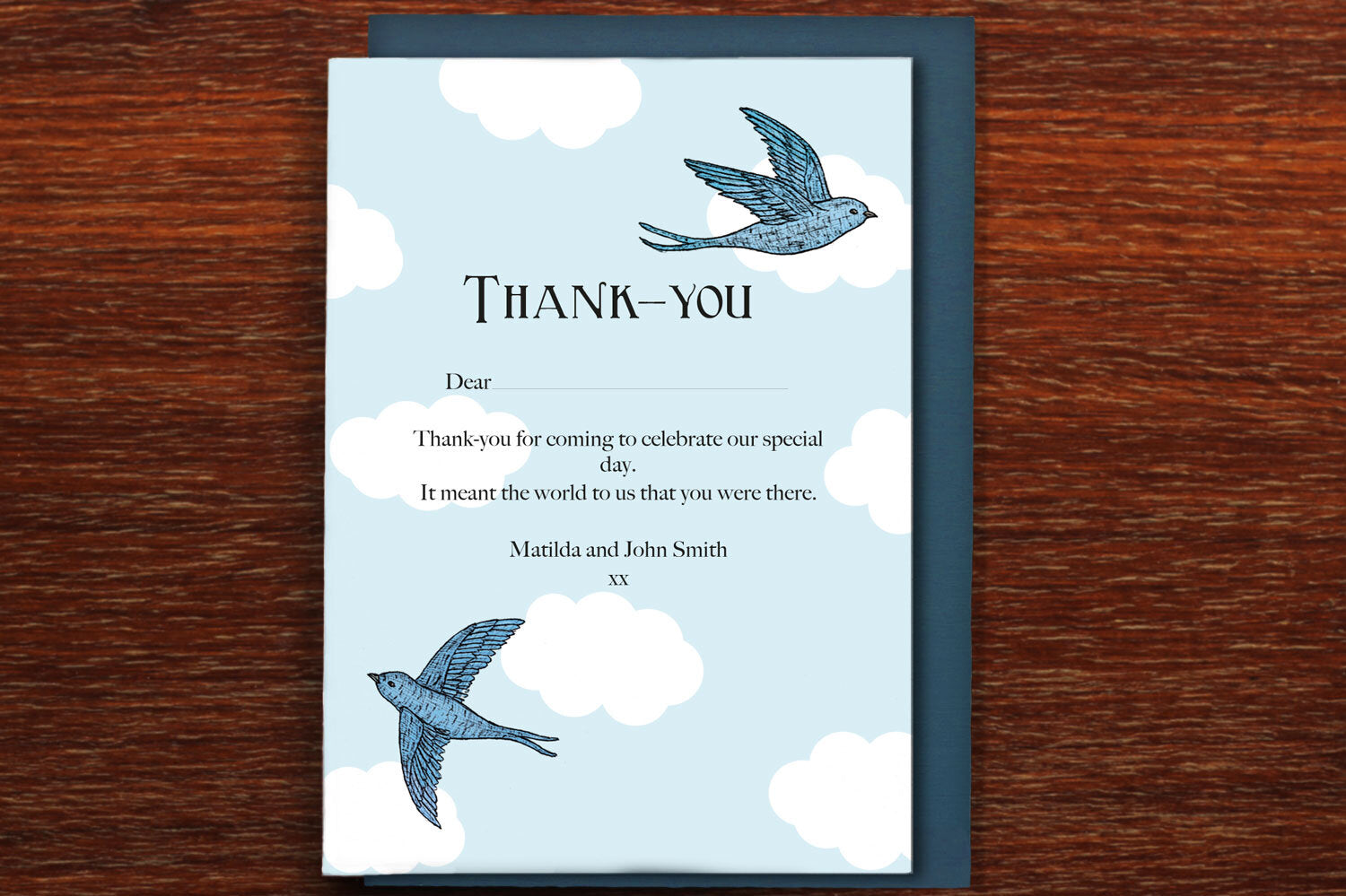 Birds & Balloons - Wedding Thank You