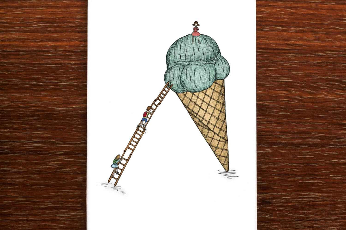 Ice Cream with a View - Greeting Card
