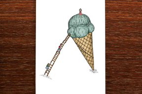 Ice Cream with a View - Greeting Card