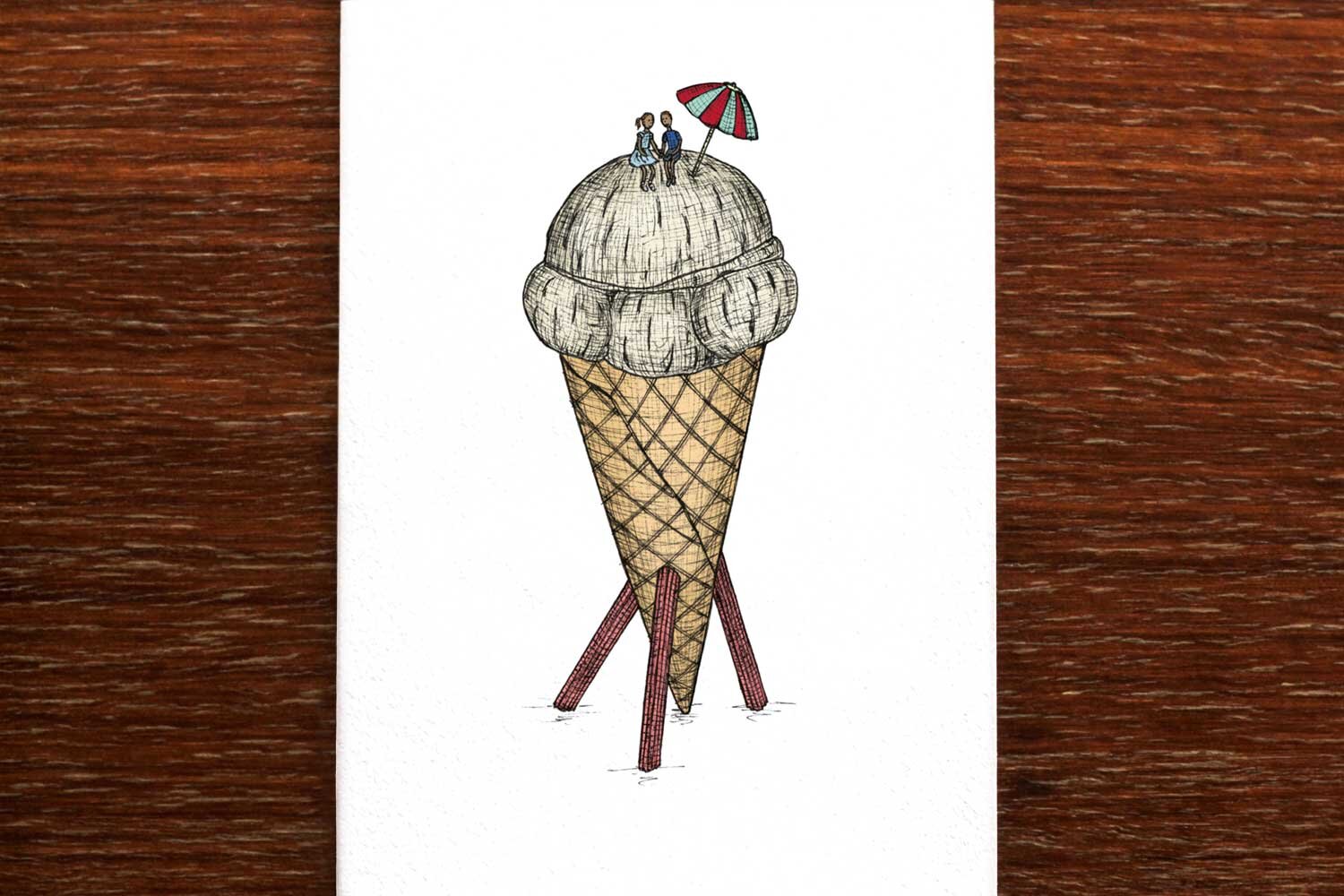 Ice Cream Date - Loving Card