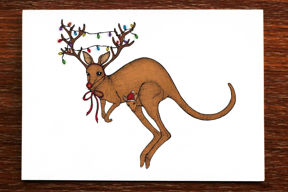 Kangaroo Christmas - Christmas Card