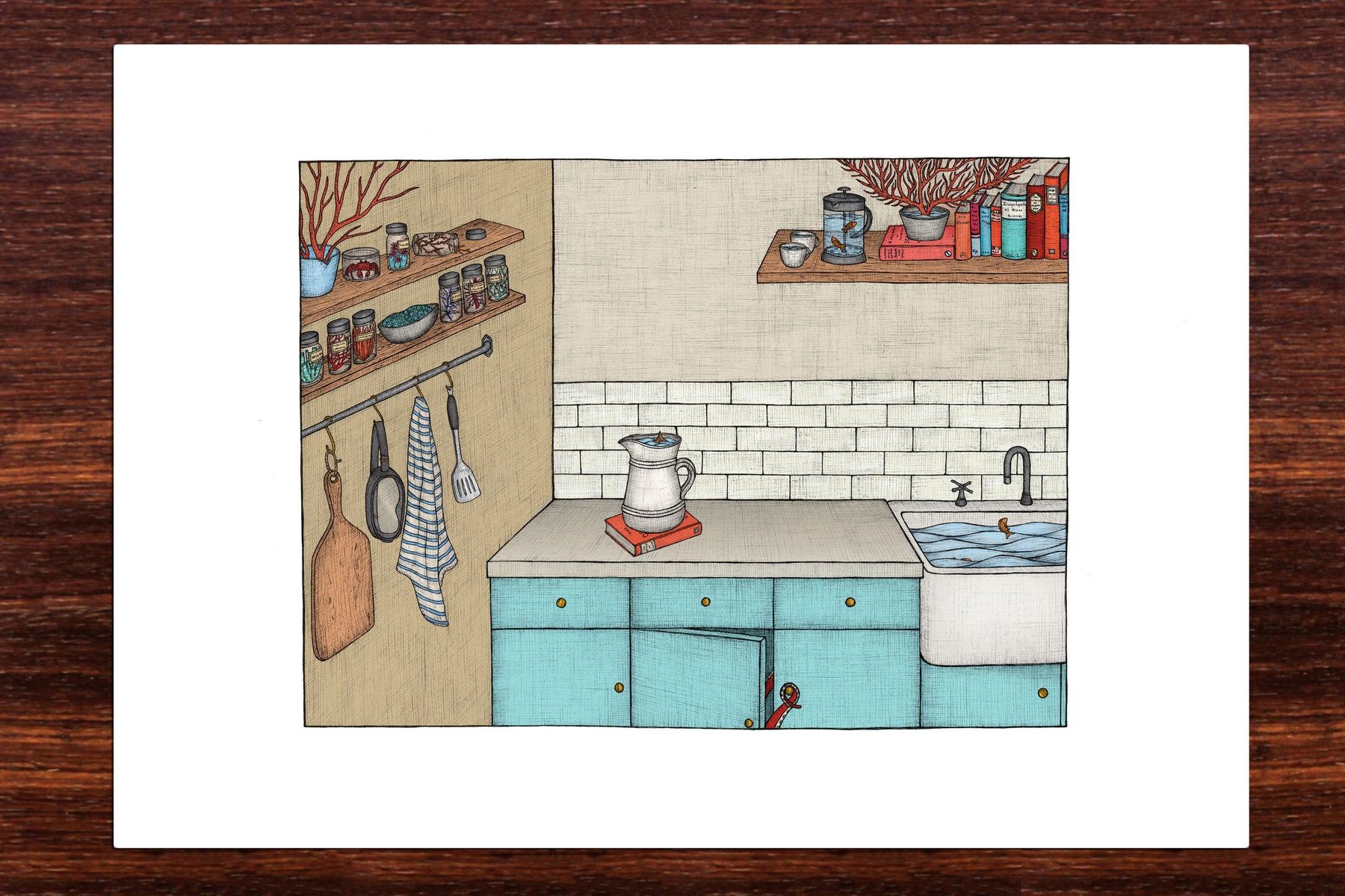 Kitchen in the Sea - Art Print