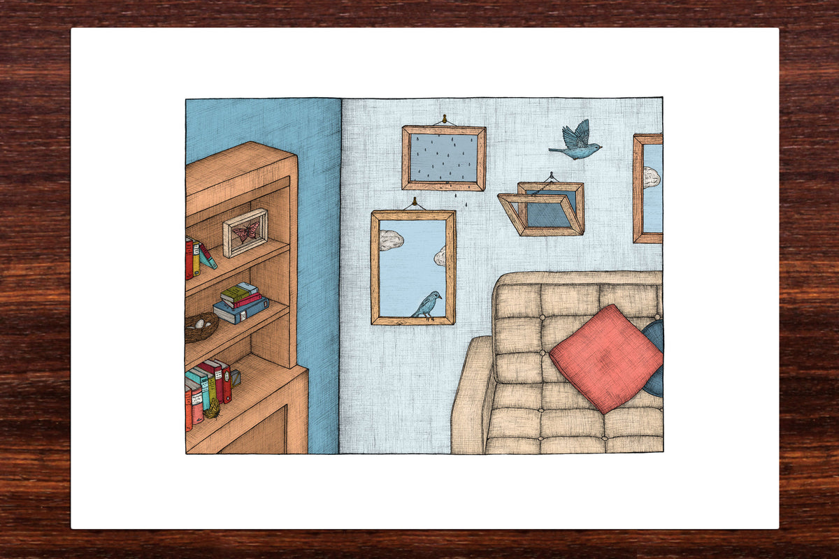 Living room in the Sky - Art Print