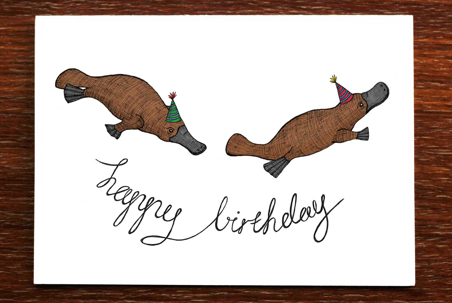 Platypus Birthday - Australian Birthday Card