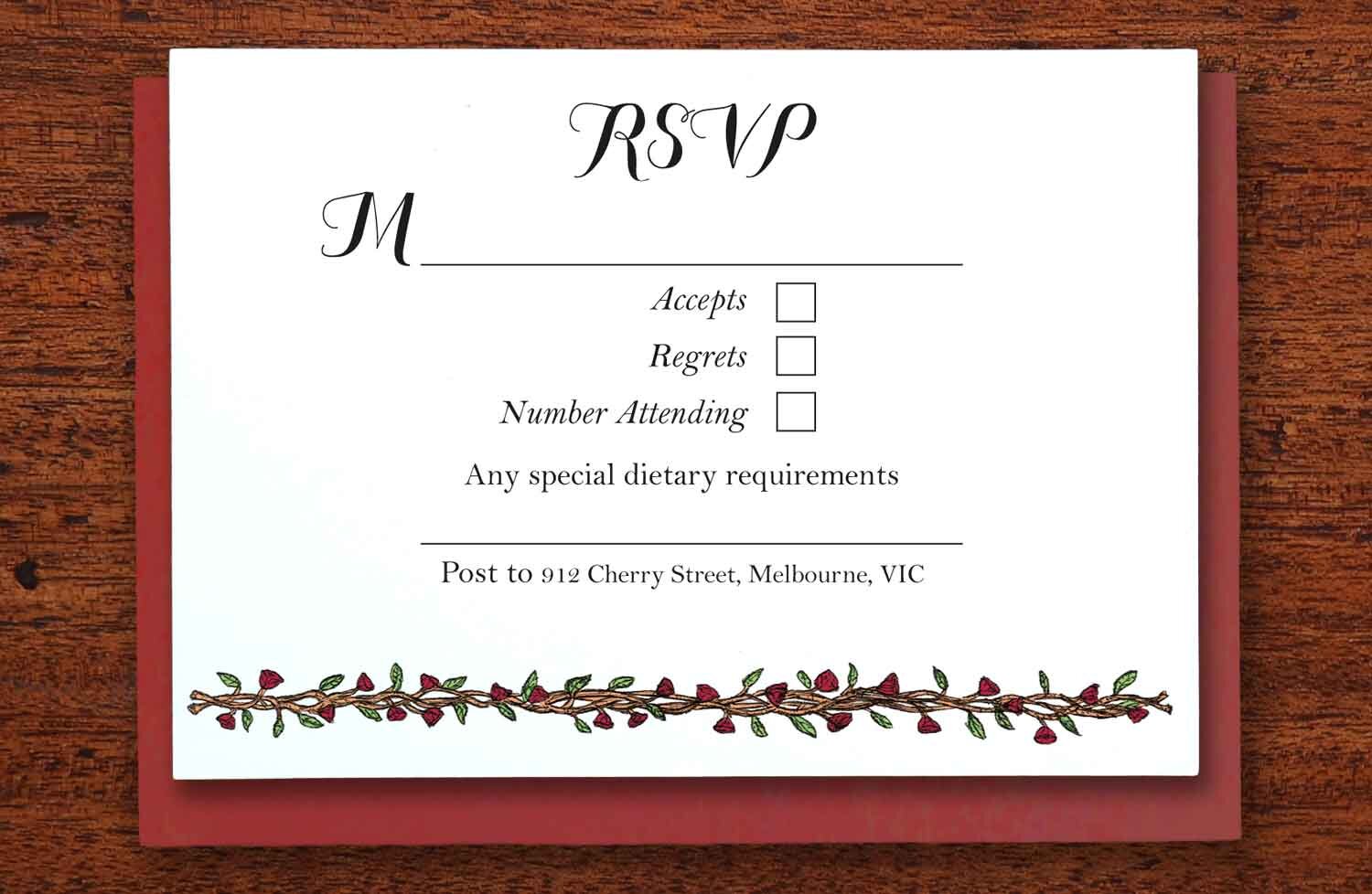 Floral Vine - Wedding RSVP