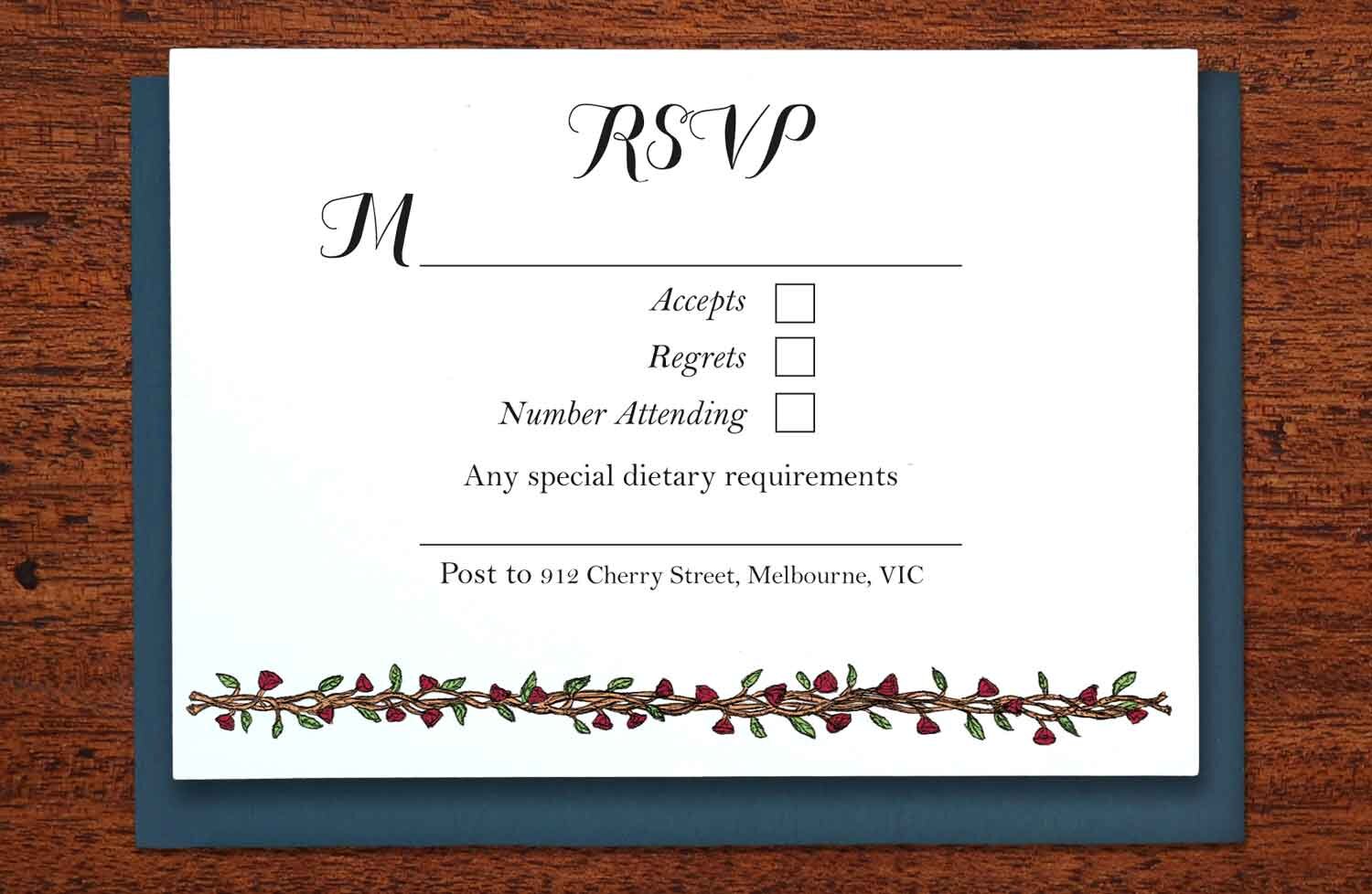 Floral Vine - Wedding RSVP