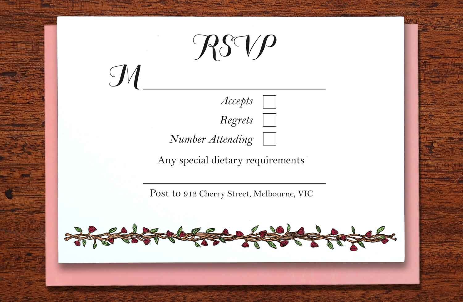 Floral Vine - Wedding RSVP