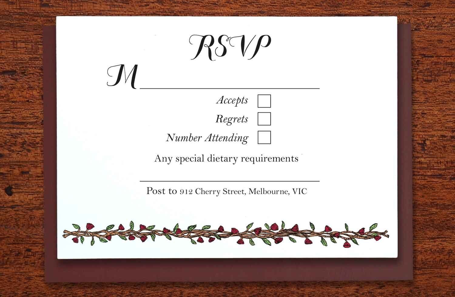 Floral Vine - Wedding RSVP