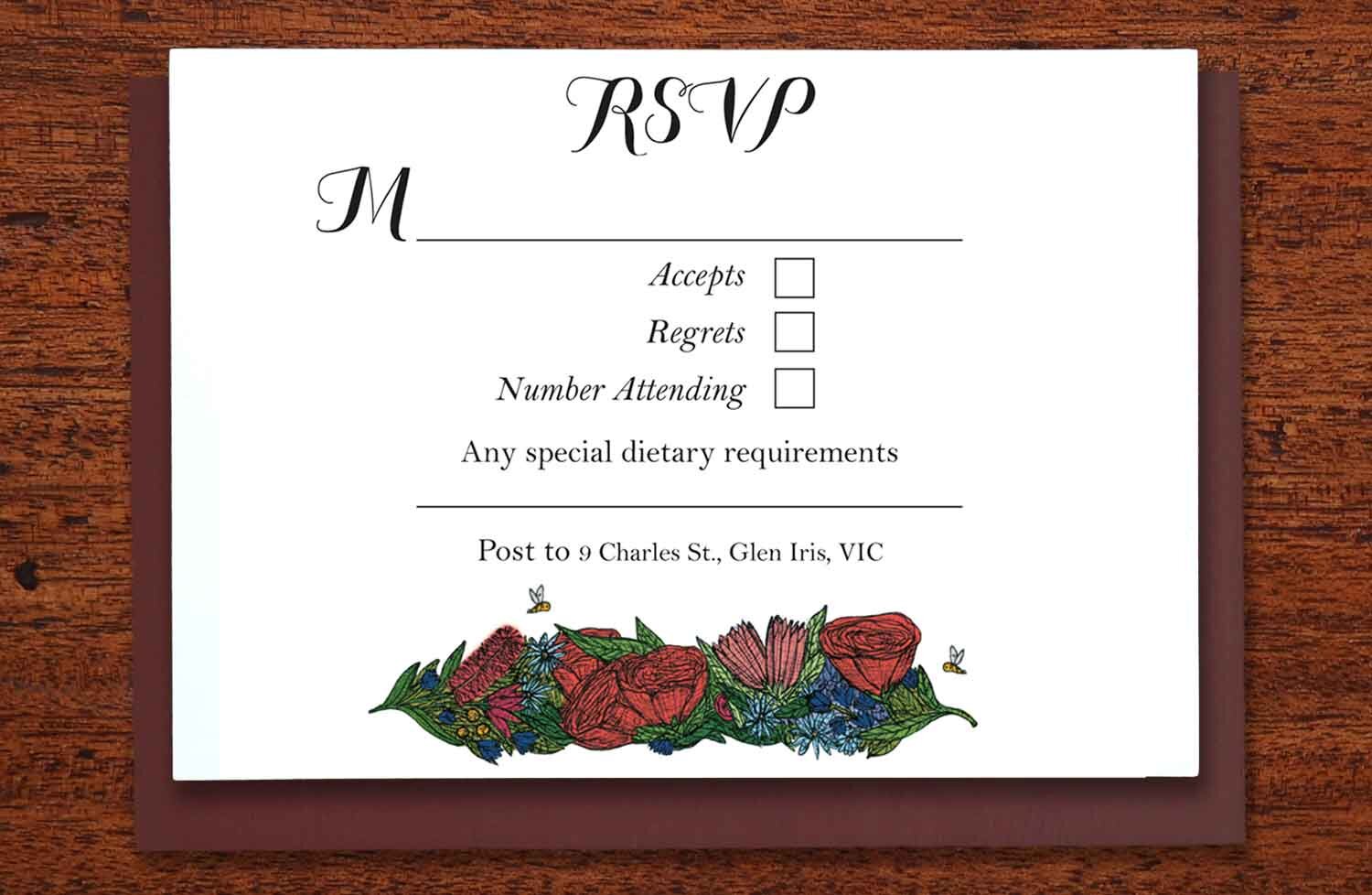 Native Wreath - Wedding RSVP