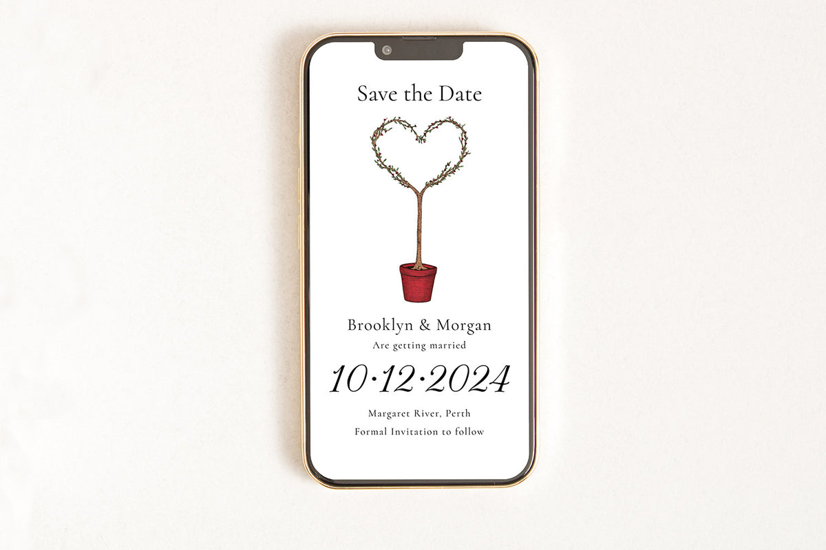 Save the Date Love Tree - Digital Invitation