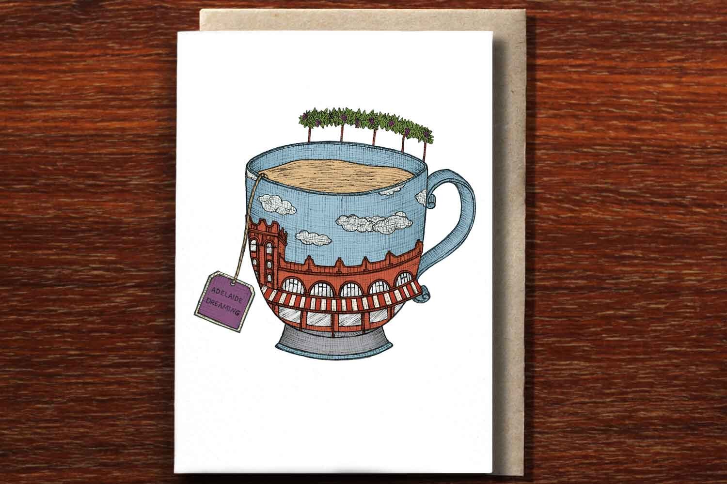 Teacup of Adelaide - Greeting Card