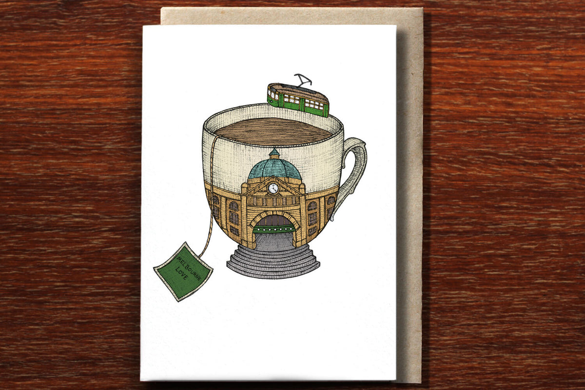 Melbourne Teacup - Australian Greeting Card