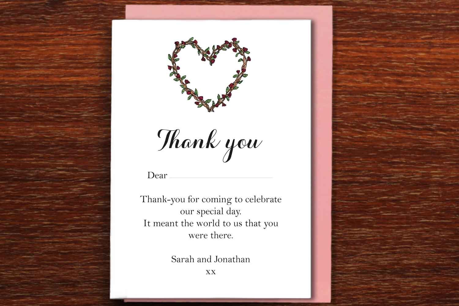 Floral Vine - Wedding Thank You