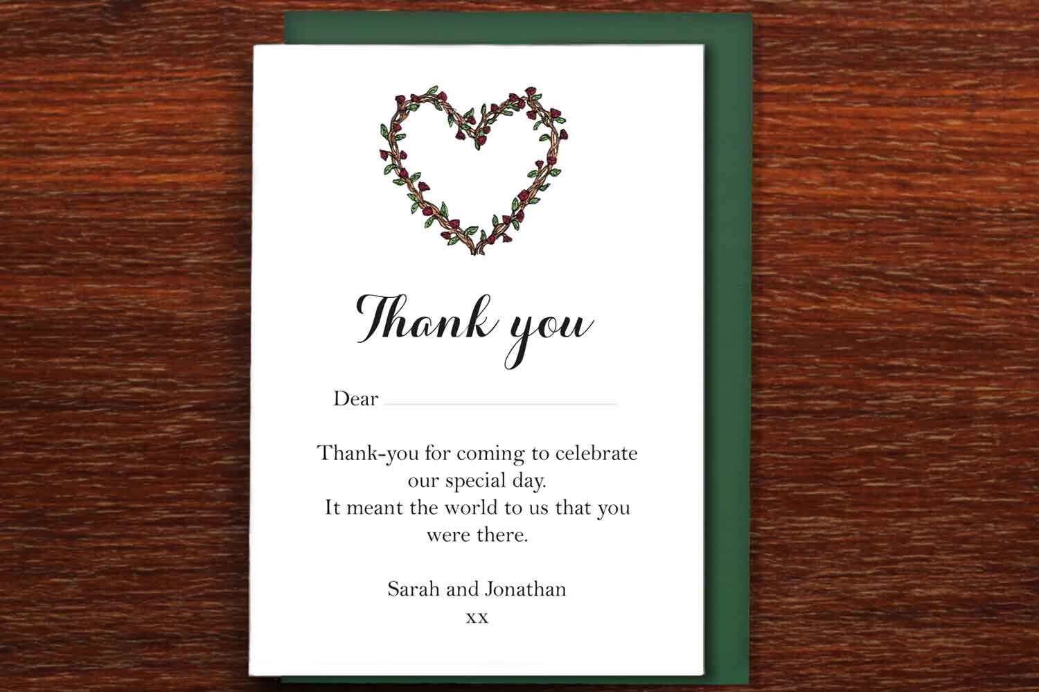 Floral Vine - Wedding Thank You