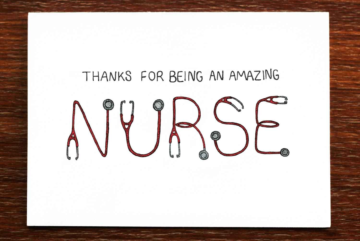 Card for a Nurse - Thank You Greeting Card