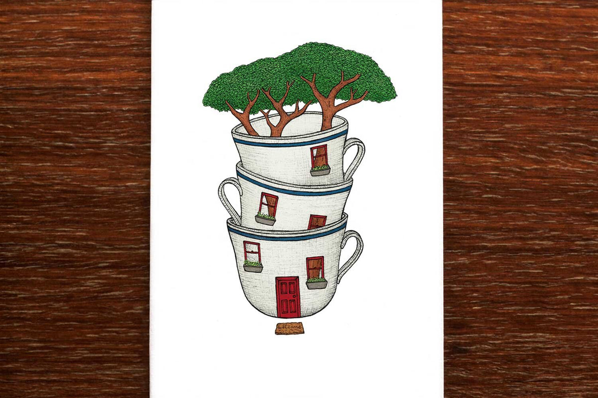 Tree in a Teacup - Any Occasion Greeting Card