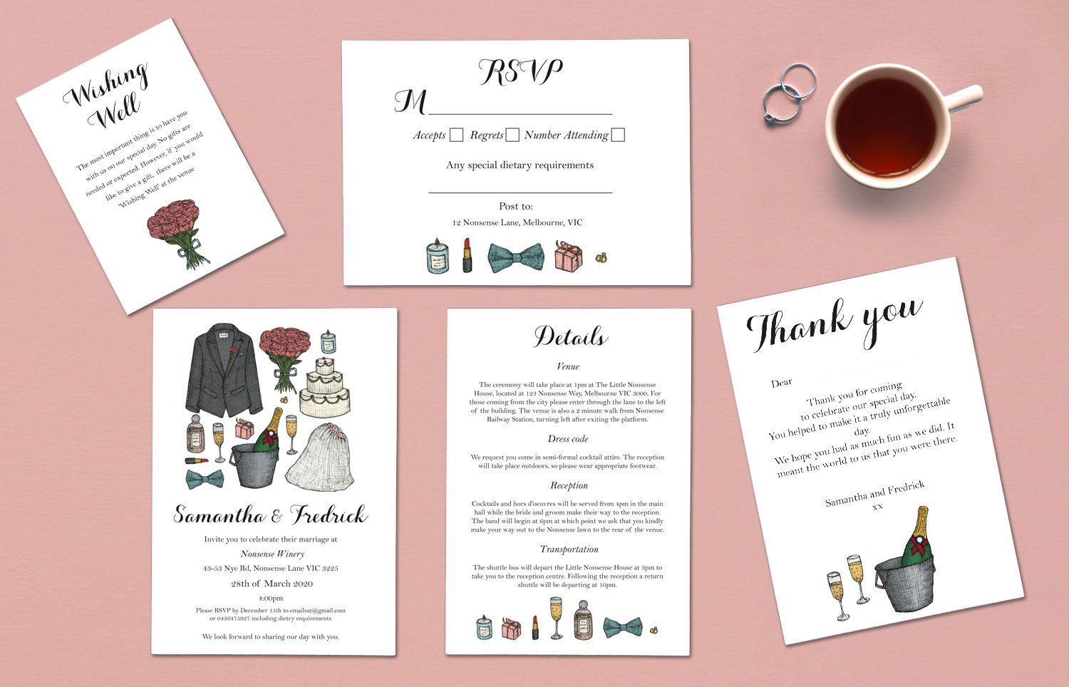 Wedding Invitation Sample Pack