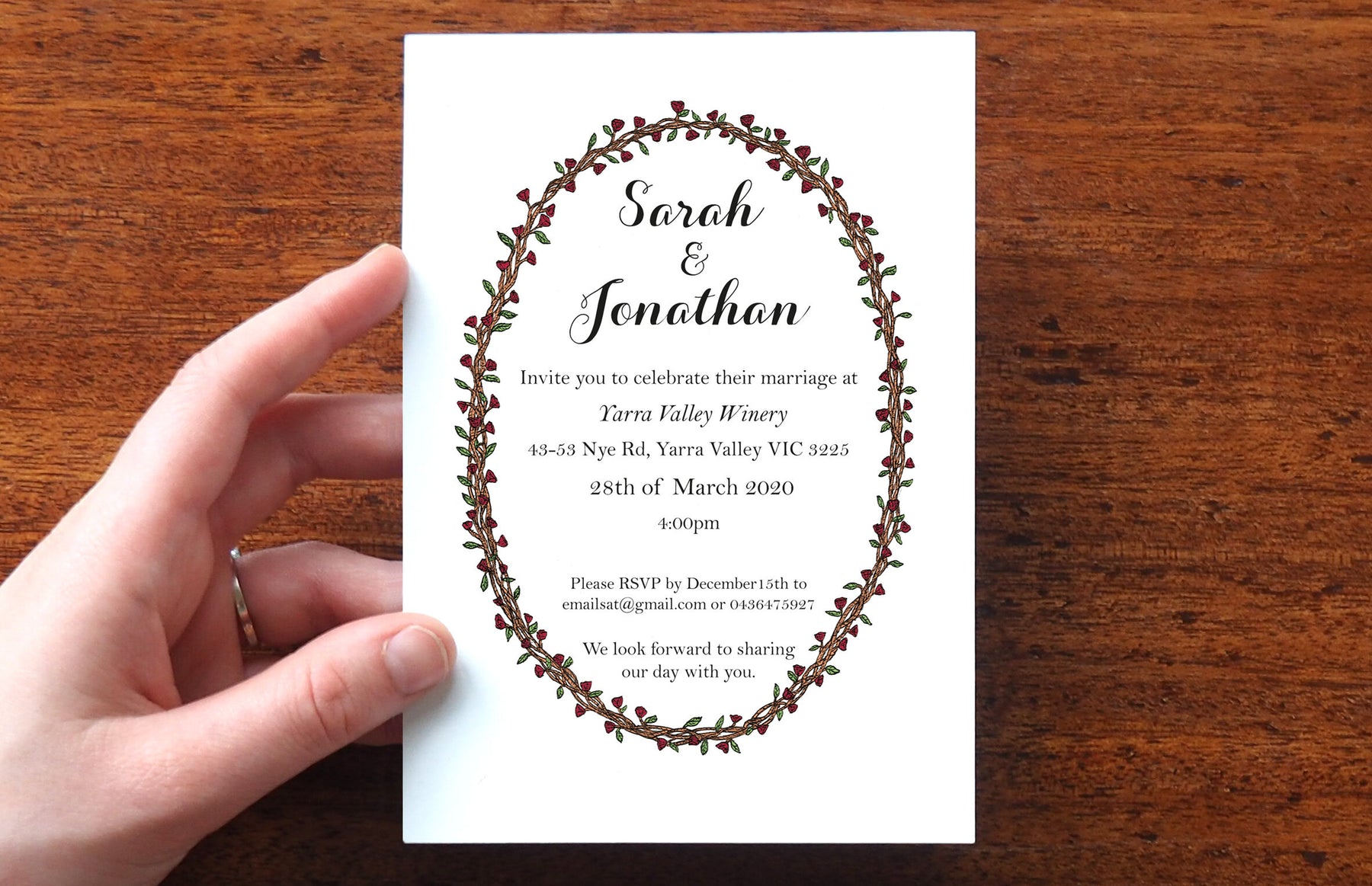 Floral Vine - Wedding Invitation