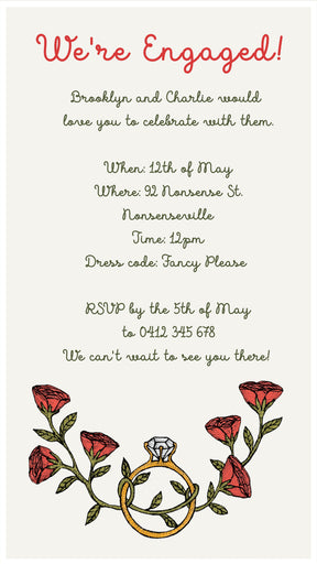 Engagement Florals- Digital Invitation