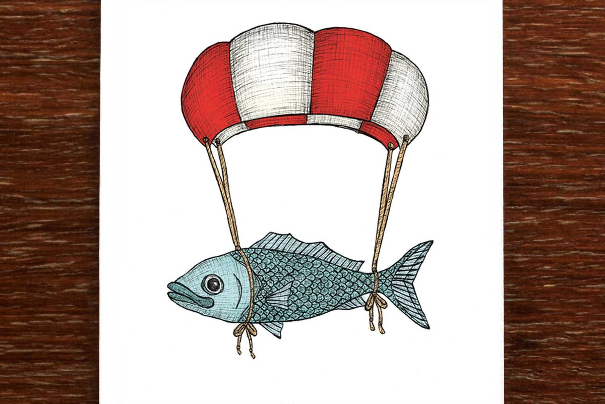 Flying Fish - Any Occasion Greeting Card