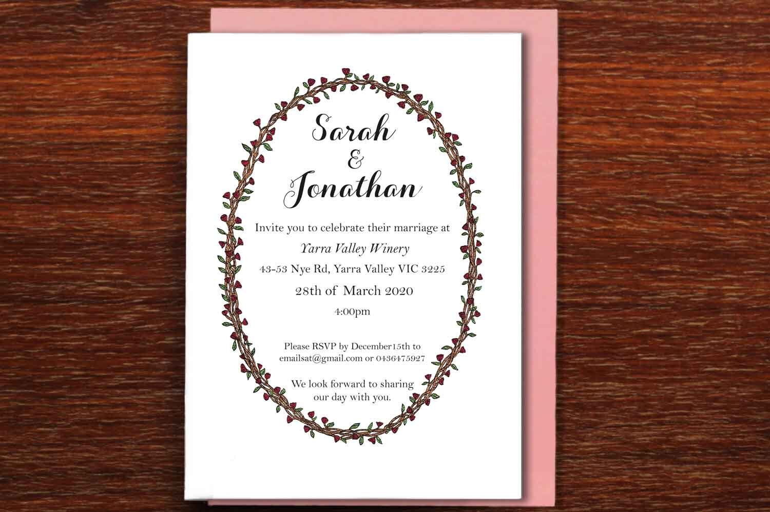 Floral Vine - Wedding Invitation