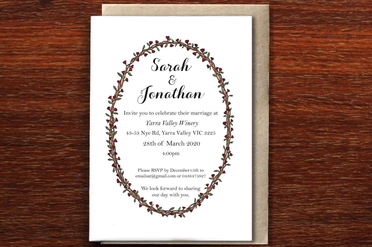 Floral Vine - Wedding Invitation