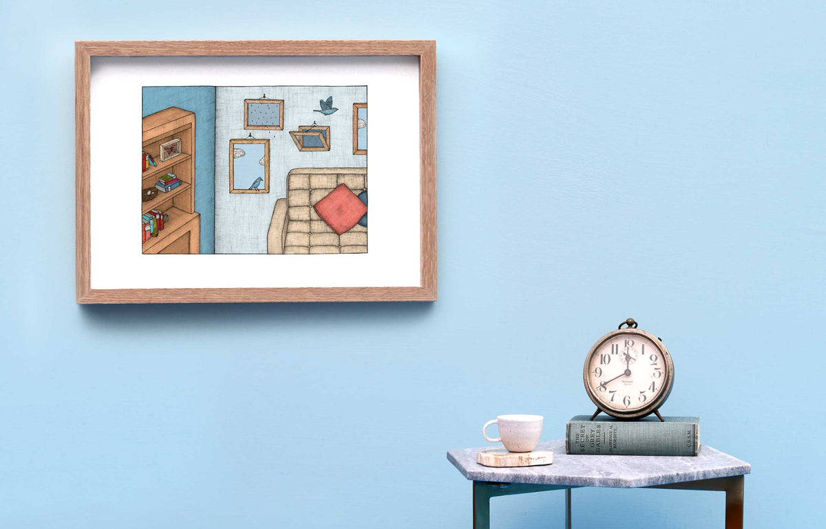 Living room in the Sky - Art Print
