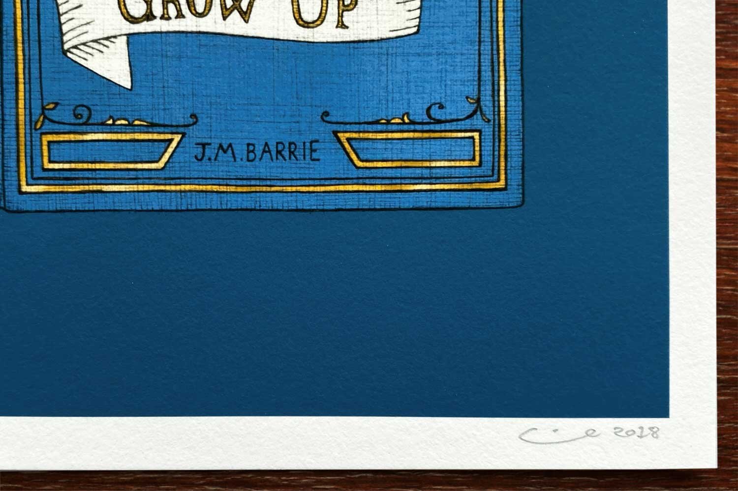 Peter Pan art print artist signature