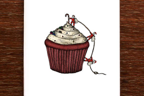 Santa Claus Cupcake  - Christmas Card