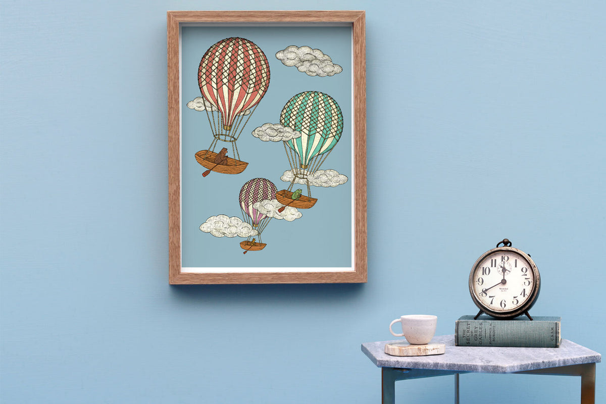 Rowboat Balloons - Children's Wall Art