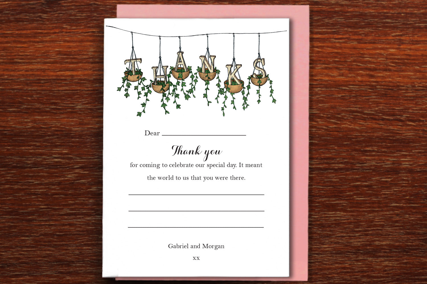 Hanging Plants - Wedding Thank you