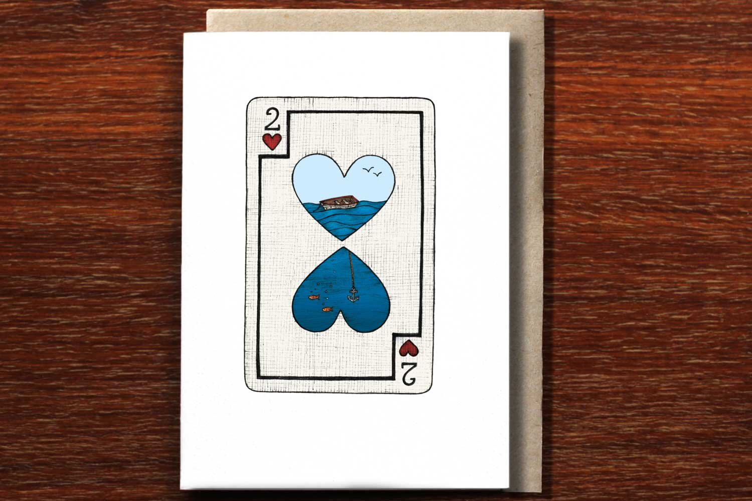 Two of Hearts - Loving Card