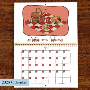Book Themed 2026 Artist Calendar