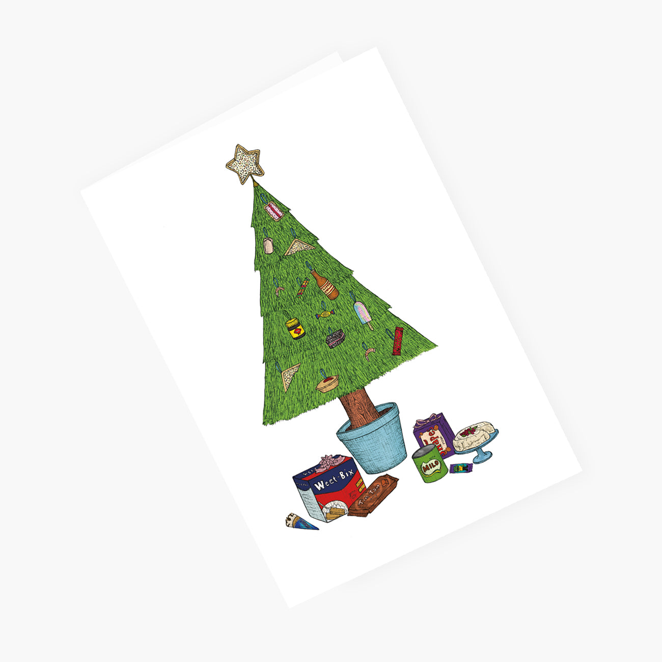 Aussie Snack Tree - Christmas Card