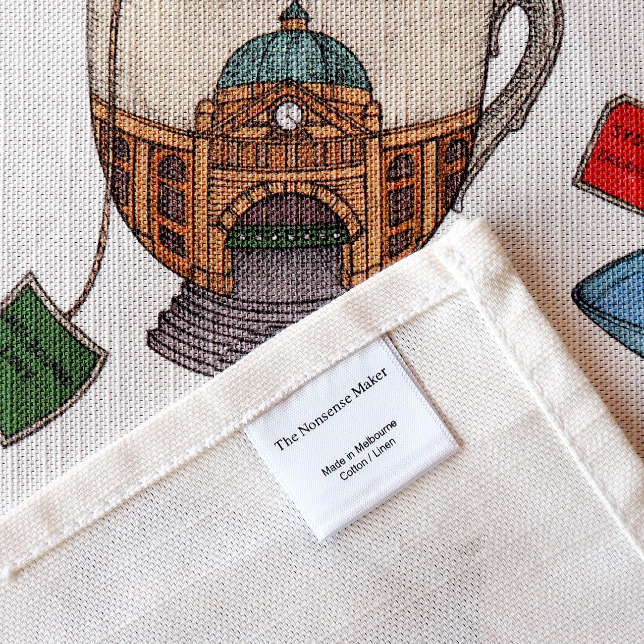 Aussie Teacups - Art Tea Towel