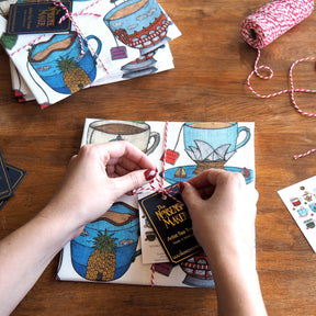 Aussie Teacups - Art Tea Towels