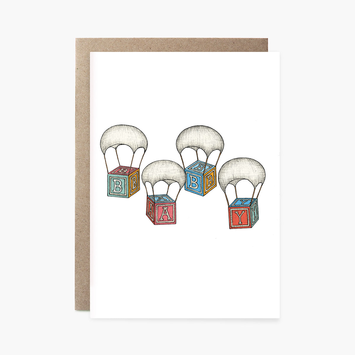 Baby Parachutes - Card for Newborn
