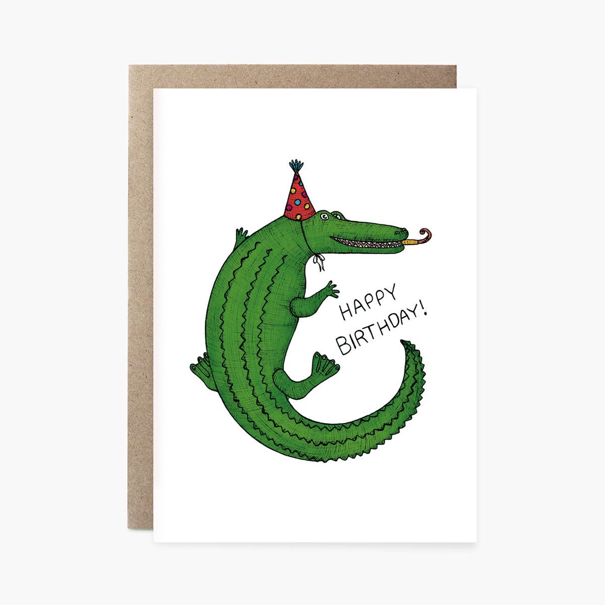 Crocodile Happy Birthday - Happy Birthday Card