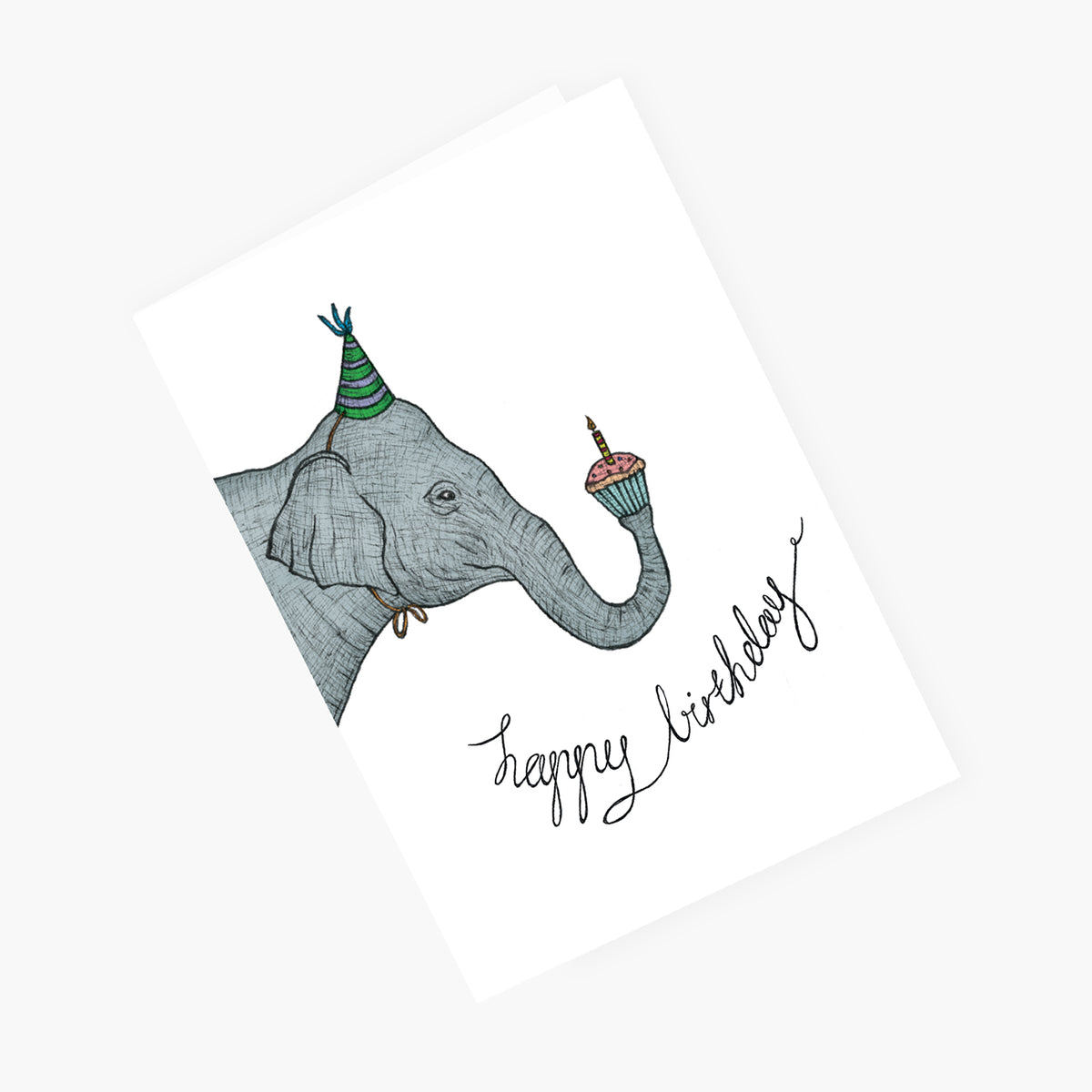 Birthday Elephant - Happy Birthday Card