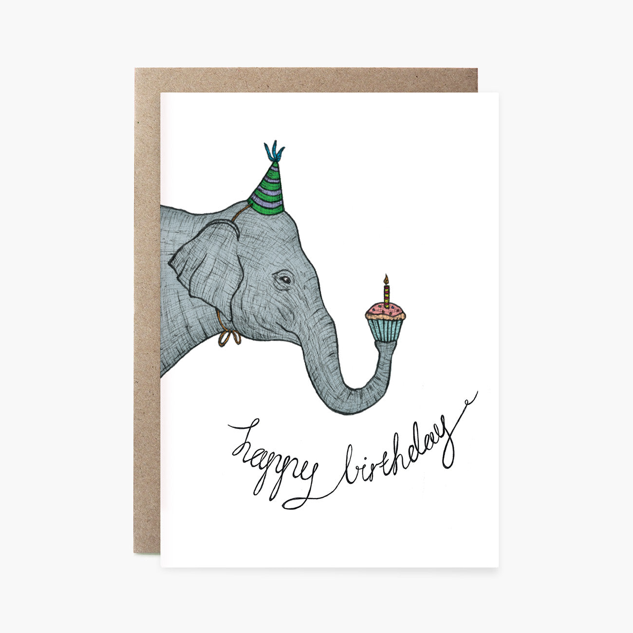Birthday Elephant - Happy Birthday Card