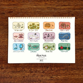 Book Themed 2026 Artist Calendar