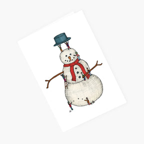 Building a Snowman - Christmas Card