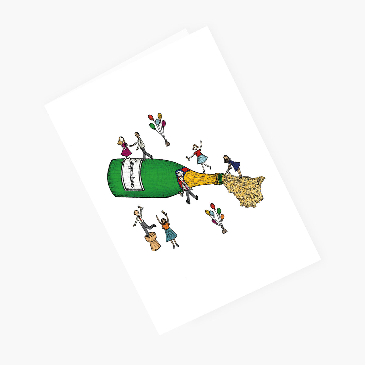 Champagne Congratulations Party - Congratulations Card