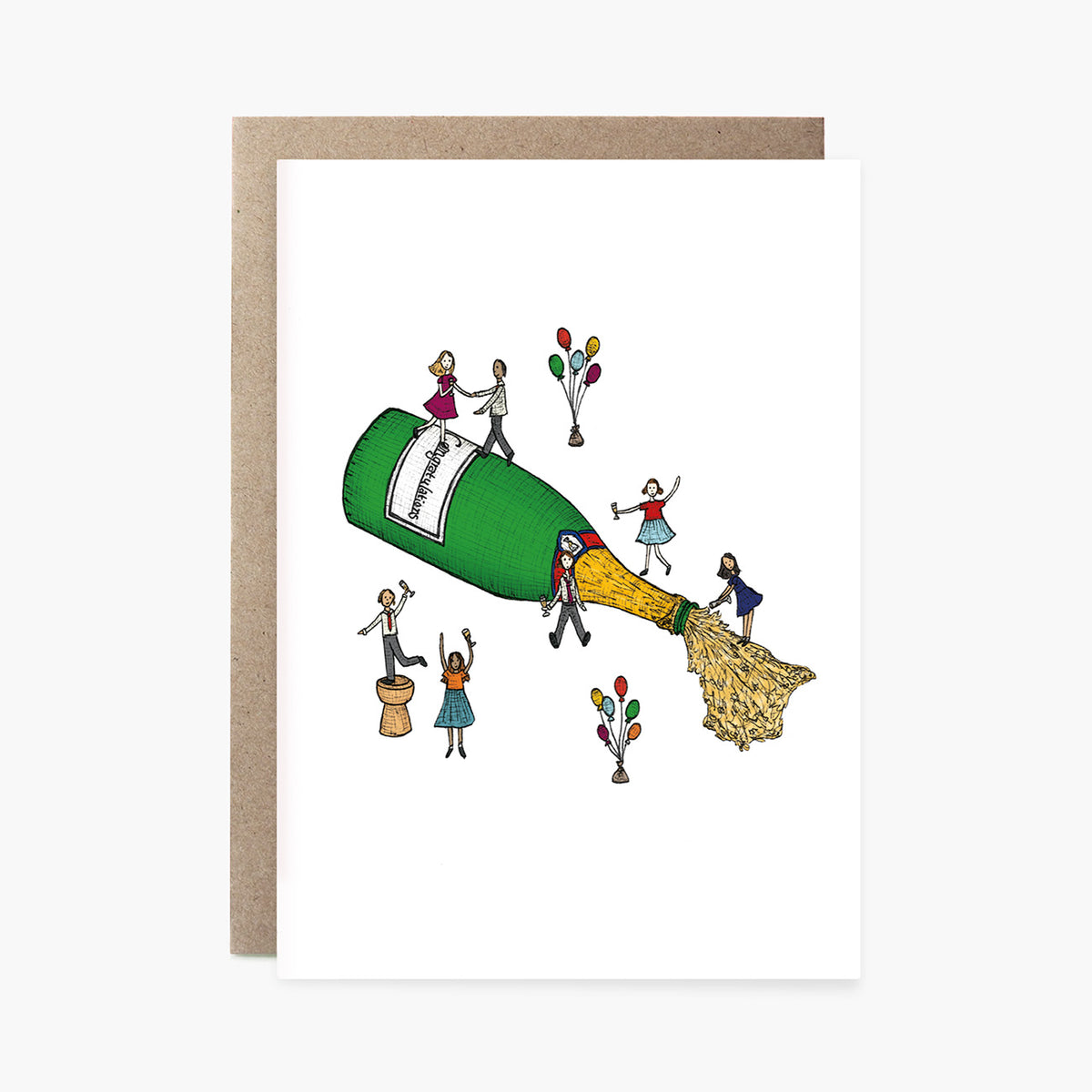 Champagne Congratulations Party - Congratulations Card