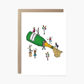 Champagne Congratulations Party - Congratulations Card